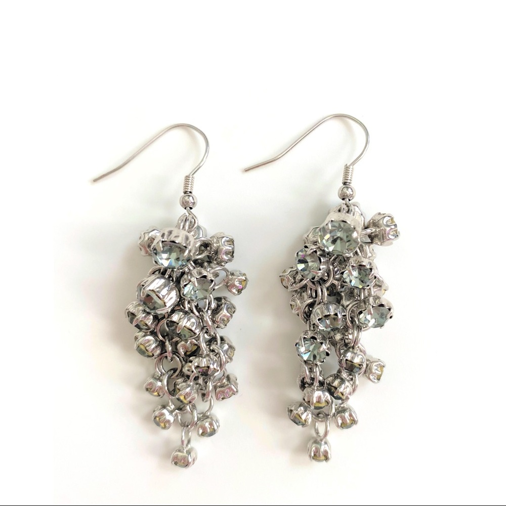 Faux Diamond Hanging Earrings